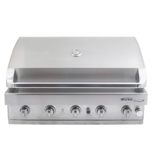 Turbo Elite 38-Inch 5-Burner Built-In Natural Gas Grill With Rear Infrared Burner - BTE3821BNG