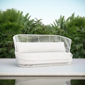 Palma Woven Rope Sofa in White Mist/Cloud by Azzurro Living