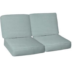 Sunbrella Canvas Spa 4 Piece Large Outdoor Replacement Loveseat Cushion Set W/ Piping By BBQGuys Signature