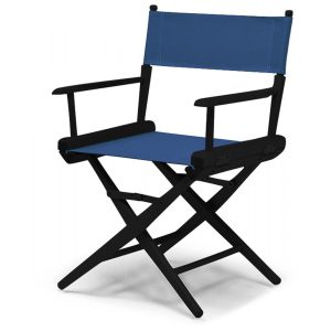 World Famous Dining Height Director Chair By Telescope Casual - Black/Blue