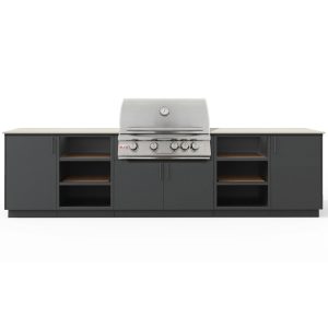 Urban Bonfire Savannah 32 Outdoor Kitchen w/ Blaze LTE Propane Grill, Danae Dekton Countertop & Anthracite Finish - B-Savannah-32-Blaze-Danae-Anthracite