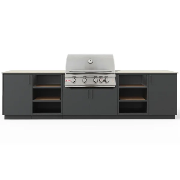 Urban Bonfire Savannah 32 Outdoor Kitchen w/ Blaze LTE Natural Gas Grill, Danae Dekton Countertop & Anthracite Finish - B-Savannah-32-Blaze-Danae-Anthracite
