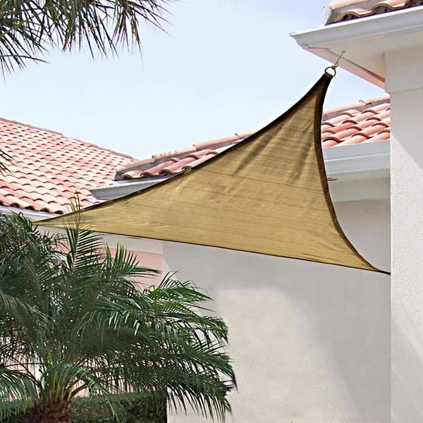 ShadeLogic Sun Shade Sail 16 Foot Triangle - Sand