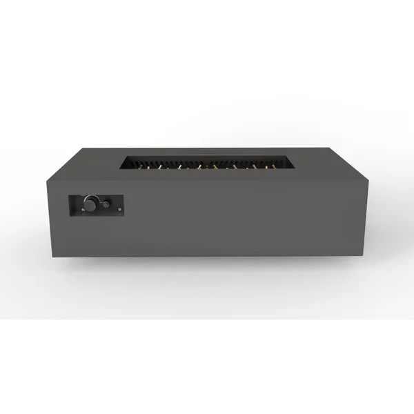 AON 60 Inch Rectangular Powder Coated Steel Natural Gas Fire Pit Table in Charcoal by Warming Trends