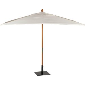 Oxford Garden Rectangular 6 X 10 Ft. Hardwood Patio Market Umbrella W/ Pulley - Sunbrella Canvas Canvas