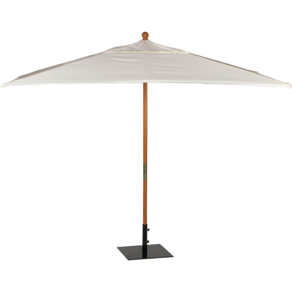 Oxford Garden Rectangular 6 X 10 Ft. Hardwood Patio Market Umbrella W/ Pulley - Sunbrella Canvas Canvas