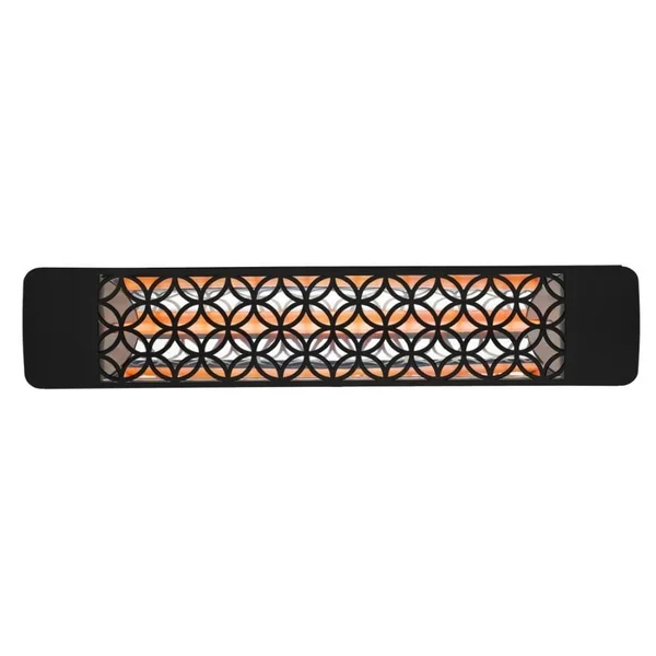 Eurofase Plug-In Clover Series 39-Inch 1500 Watt Single Element 120V Electric Infrared Patio Heater In Black - EF15120B2