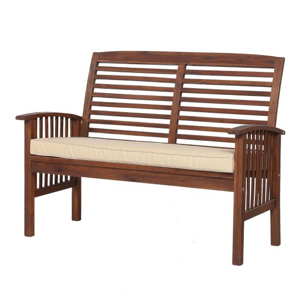 Horizon Way Acacia Loveseat in Dark Brown/Natural by Ultimate Patio