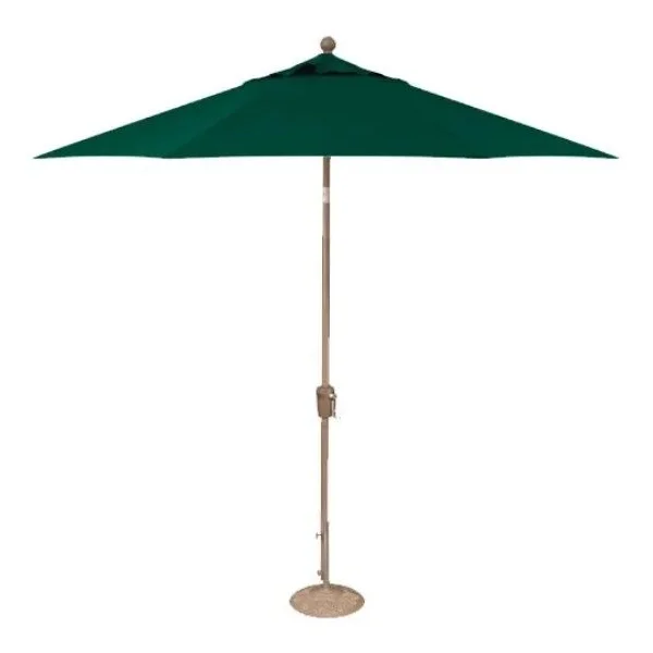 Push Button Tilt 9’ Market Umbrella - Forest Green