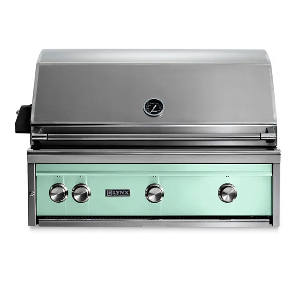 Lynx Professional 36 Inch Built-In All Infrared Trident Natural Gas Grill w/ FlameTrak & Rotisserie in Surf - LF36ATR-SUNG