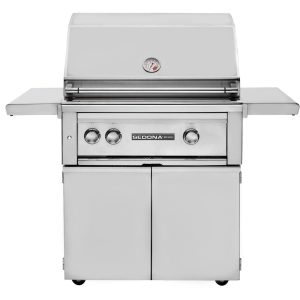 Lynx Sedona 30 Inch Natural Gas Grill On Cart w/ Rotisserie, One ProSear, & One SS Tube Burner