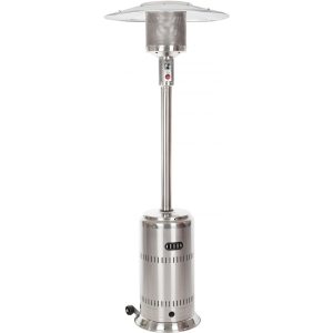 Ultimate Patio Commercial Series 46,000 BTU Propane Gas Patio Heater With Electronic Ignition - Stainless Steel - 1775