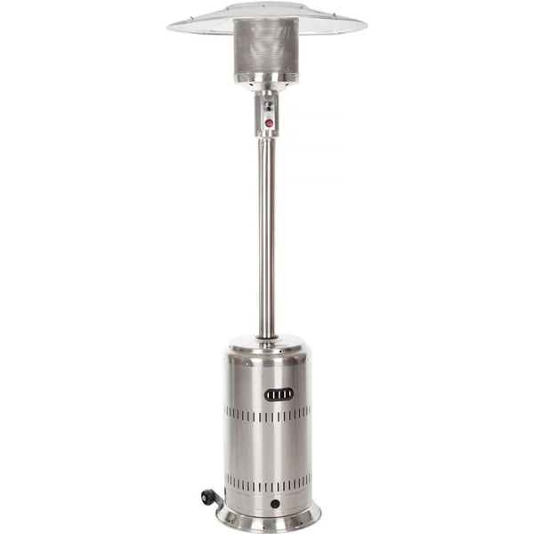 Ultimate Patio Commercial Series 46,000 BTU Propane Gas Patio Heater With Electronic Ignition - Stainless Steel - 1775