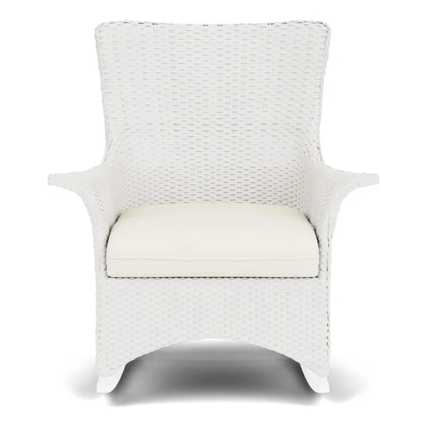 Mandalay Lloyd Loom Rocking Chair in White/Sailcloth Salt by Lloyd Flanders