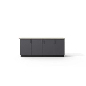 Urban Bonfire Equinox Outdoor Kitchen w/ Danae Dekton Countertop & Anthracite Finish - B-Equinox-Danae-Anthracite