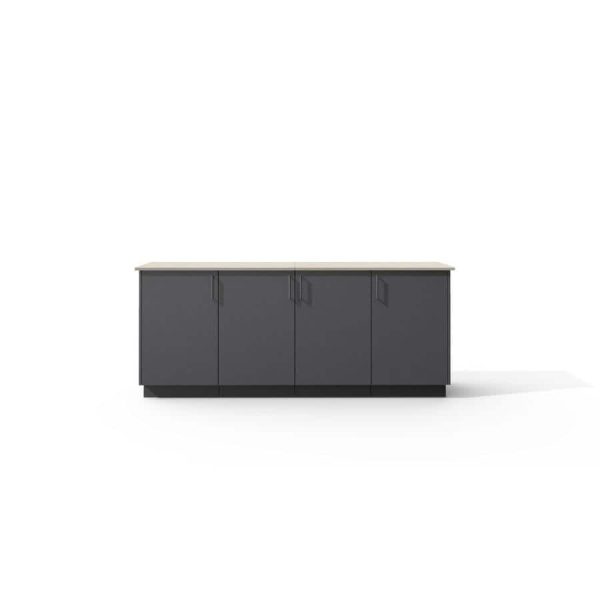 Urban Bonfire Equinox Outdoor Kitchen w/ Danae Dekton Countertop & Anthracite Finish - B-Equinox-Danae-Anthracite