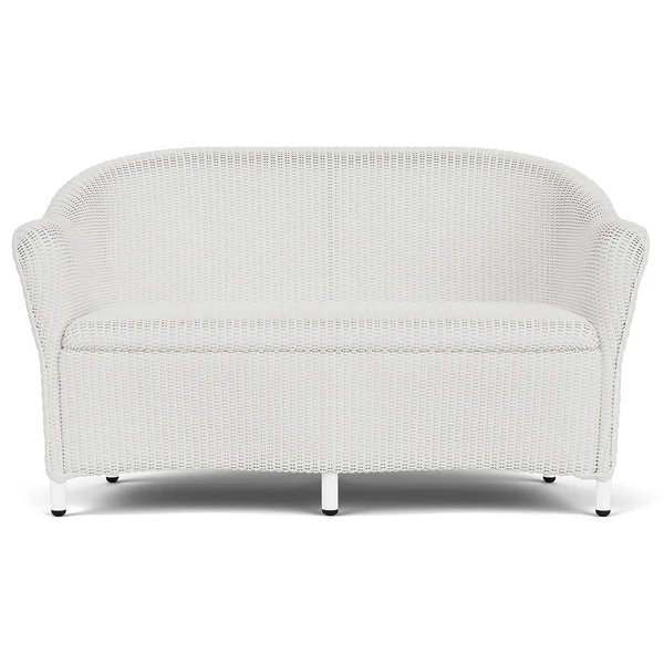 Reflections Lloyd Loom Loveseat in Matte White by Lloyd Flanders
