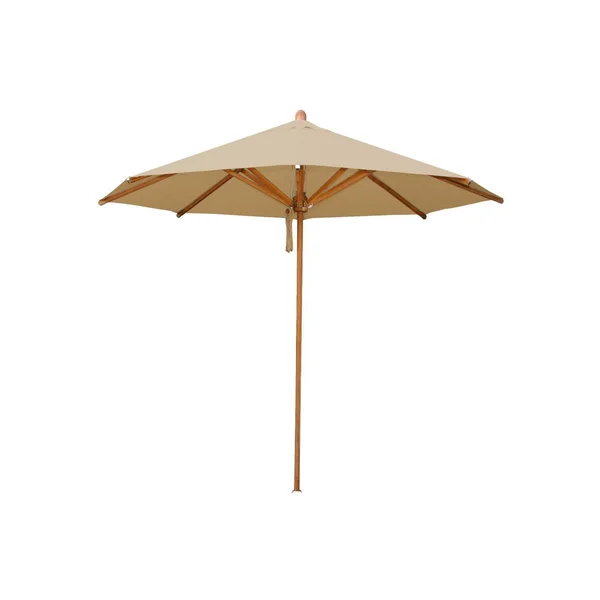 Bambrella 8.5 Ft. Octagonal Bamboo Levante Market Umbrella Set w/ 110 Lb. Freestanding Base in Harvest Wheat