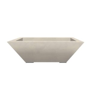 Pelican View Pedestal 29 Inch Square GFRC Propane Fire Pit Table in Coastal by Lakeview Outdoor Designs