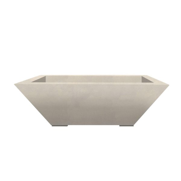 Pelican View Pedestal 29 Inch Square GFRC Propane Fire Pit Table in Coastal by Lakeview Outdoor Designs