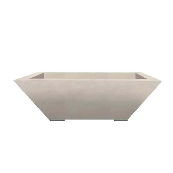 Pelican View Pedestal 29 Inch Square GFRC Natural Gas Fire Pit Table in Coastal by Lakeview Outdoor Designs