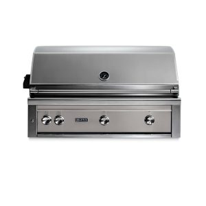 Lynx Professional 42 Inch Built-In Natural Gas Grill w/ One Infrared Trident Burner & Rotisserie in Limestone - L42TR-LSNG