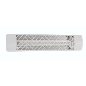 Eurofase Chevron Series 39-Inch 5000 Watt Dual Element 277V Electric Infrared Patio Heater - White - EF50277W1