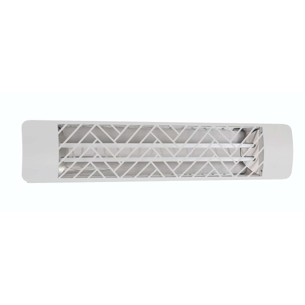 Eurofase Chevron Series 39-Inch 4000 Watt Dual Element 208V Electric Infrared Patio Heater - White - EF40208W1