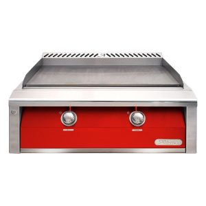 Alfresco 30-Inch Built-In Propane Griddle in Carmine Red - AXE-30GT-LP-S3002