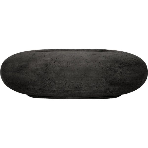 Sawgrass Bay 56 Inch Oval GFRC Propane Fire Bowl in Ebony by Lakeview Outdoor Designs