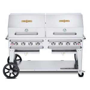 Crown Verity 60-Inch Rental Propane Grill Dome Package W/2 Roll Domes - CV-RCB-60RDP