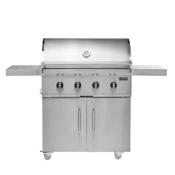 Coyote CL-Series 36-in 4-Burner Propane Grill w/ Lift-Assist Hood & Safety Valve