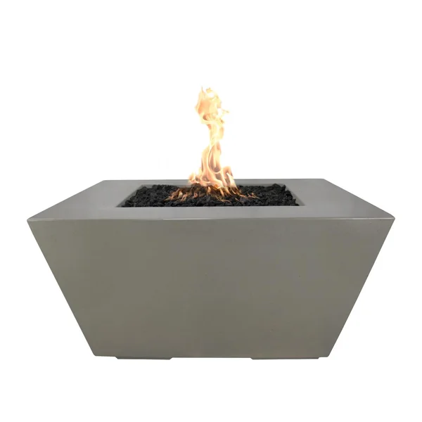 Redan 50 Inch Square GFRC Propane Fire Pit w/ Glow Plug in Ash by The Outdoor Plus