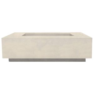 Cascata Bay 1 56 Inch Rectangular GFRC Propane Fire Pit Table in Coastal by Lakeview Outdoor Designs