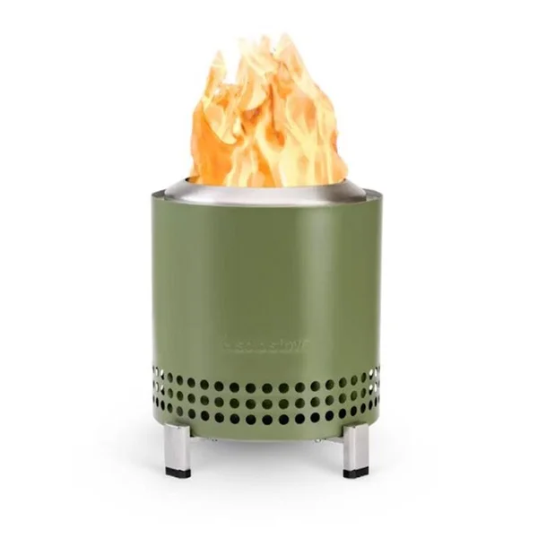 Mesa 7 Inch Round Stainless Steel Wood-Burning Table-top Fire Pit in Green by Solo Stove