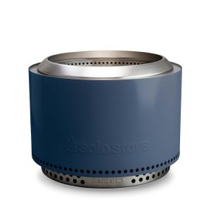 Yukon 27 Inch Round Stainless Steel Wood-Burning Fire Pit in Blue by Solo Stove