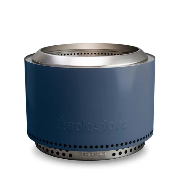 Yukon 27 Inch Round Stainless Steel Wood-Burning Fire Pit in Blue by Solo Stove