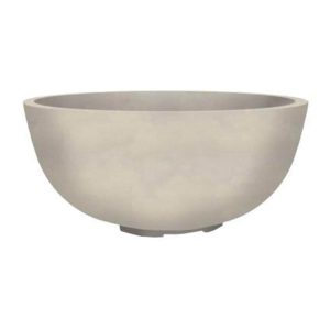 Valley Bay 1 39 Inch Round GFRC Natural Gas Fire Bowl in Coastal by Lakeview Outdoor Designs