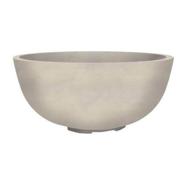 Valley Bay 1 39 Inch Round GFRC Natural Gas Fire Bowl in Coastal by Lakeview Outdoor Designs
