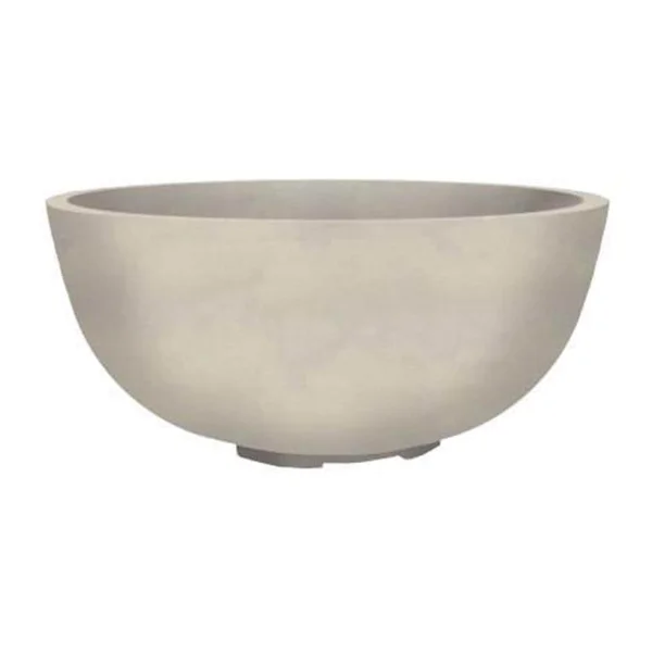 Valley Bay 1 39 Inch Round GFRC Natural Gas Fire Bowl in Coastal by Lakeview Outdoor Designs