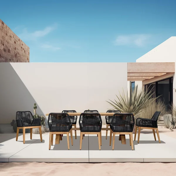 Wood Grove 9 Pc Reclaimed Teak Dining Set by Lakeview Outdoor Designs