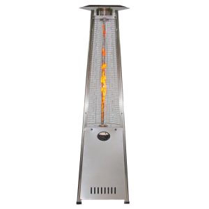 RADtec Allure Series 93-Inch 41,000 BTU Natural Gas Pyramid Flame Patio Heater - Stainless Steel - PYR-SSNG