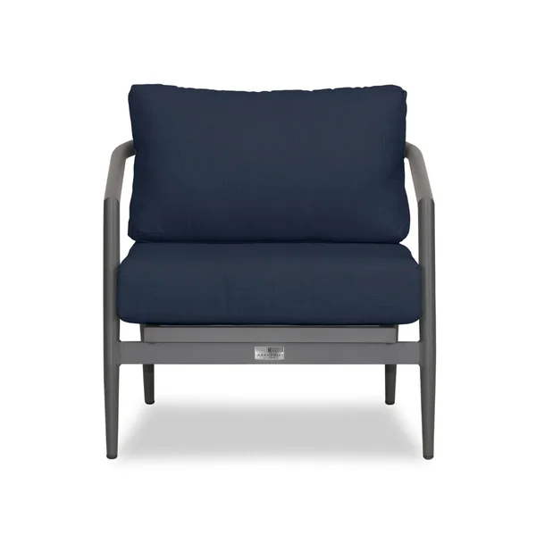 Midnight Cove Aluminum Club Chair in Slate/Spectrum Indigo by Lakeview Outdoor Designs