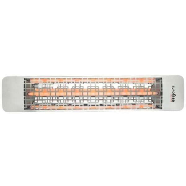 Eurofase Brix Series 39 Inch 2500 Watt Single Element Marine Grade 208V Electric Patio Heater in Stainless Steel - EF25208S5