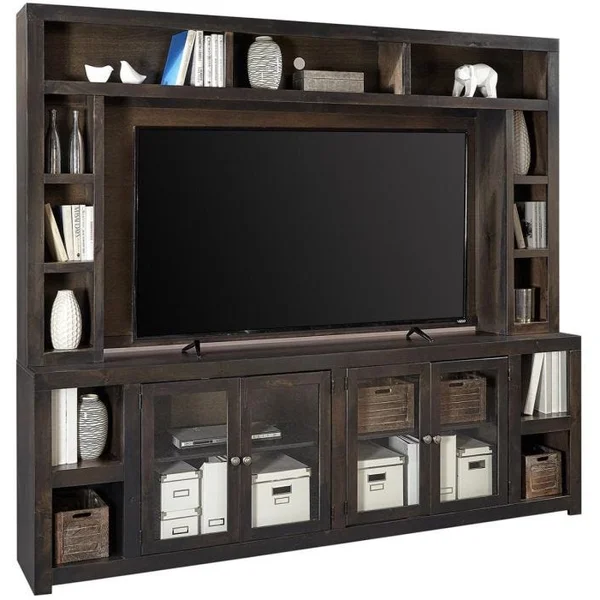 Avery Loft 97" Console with Hutch - Ghost Black
