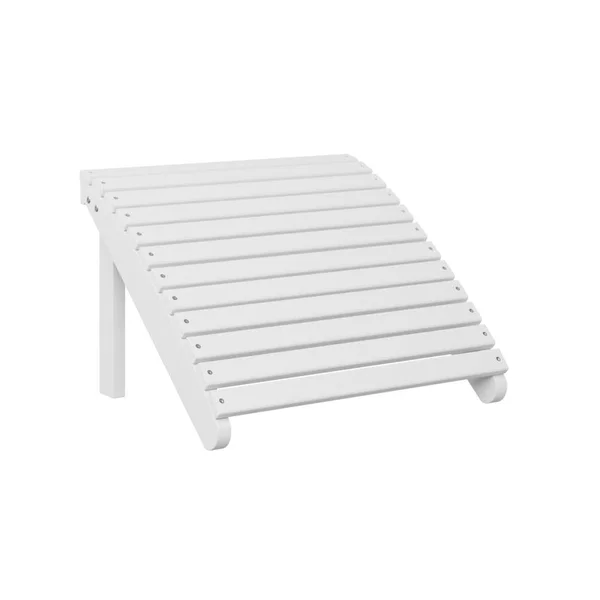 Recycled Plastic Adirondack Ottoman in White by Berlin Gardens