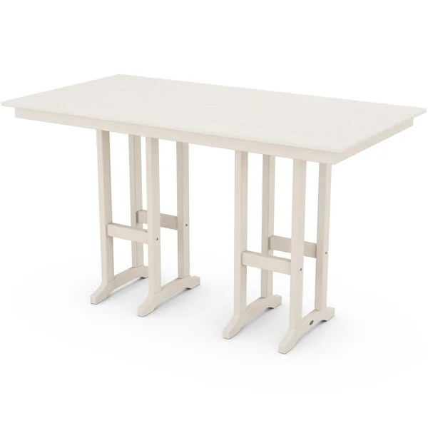 POLYWOOD Lakeside 37 X 72-Inch Farmhouse Bar Table - Sand
