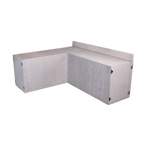 Universal 7 ft X 8 ft Ready To Finish L-Shaped Outdoor Kitchen System Appliance and Storage Cabinets W/Backsplashes On 66 Inch & 90 Degree Corner Cabinets