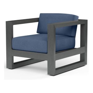 Redondo Aluminum Club Chair in Slate/Spectrum Indigo by Sunset West
