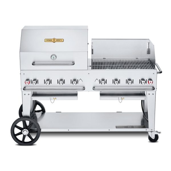 Crown Verity 60-Inch Mobile Natural Gas Grill Dome & Windguard Package - CV-MCB-60RWP-NG